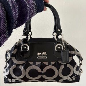 Coach Mini Satchel Y2K Black & Silver HandBag